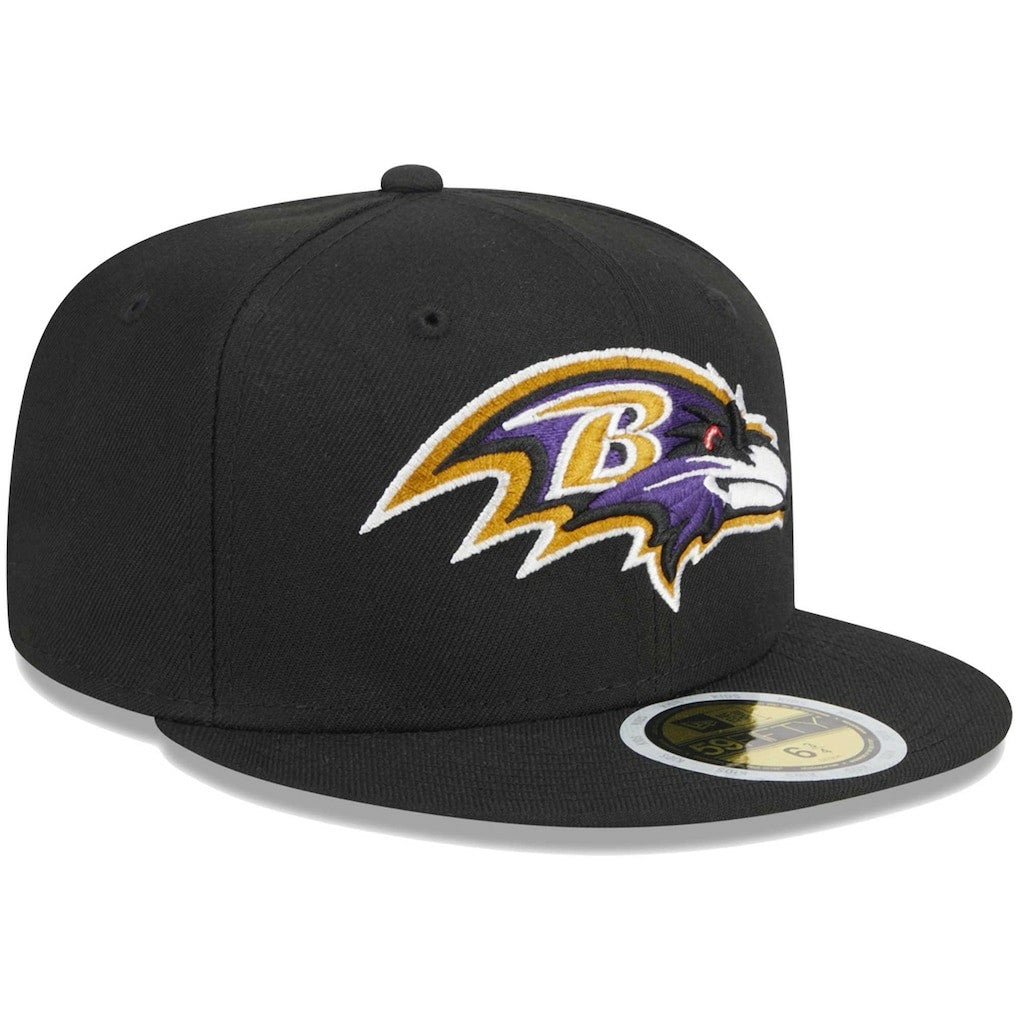 Baltimore Ravens New Era Youth Main 59FIFTY Fitted Hat Black - NFL