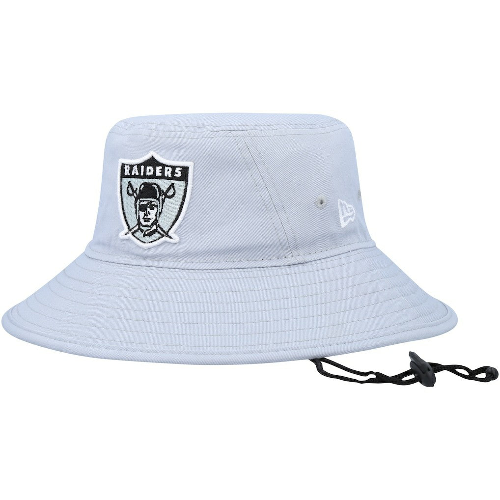 Las Vegas Raiders New Era Main Bucket Hat Silver - NFL