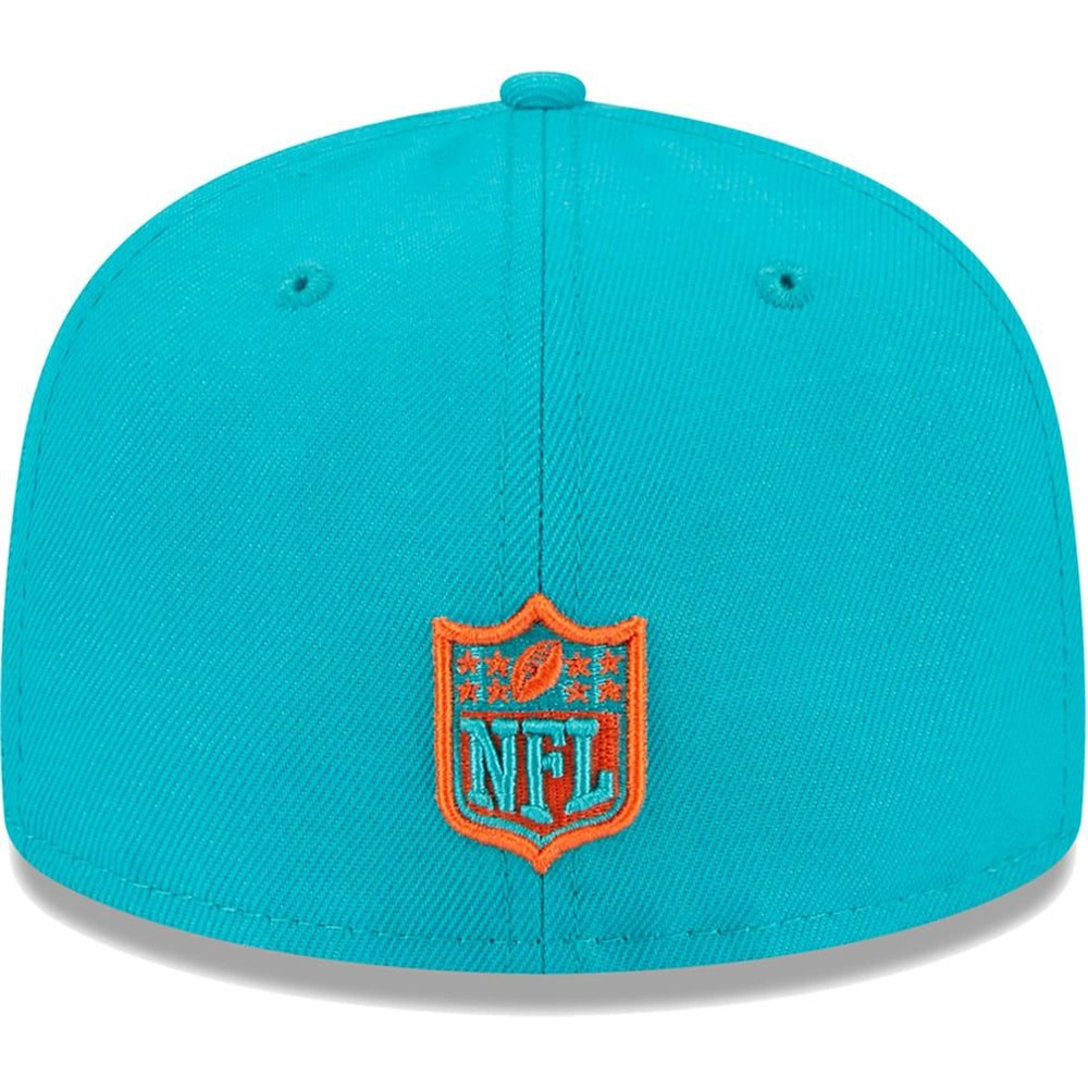 Miami Dolphins New Era Youth Main 59FIFTY Fitted Hat Aqua - NFL