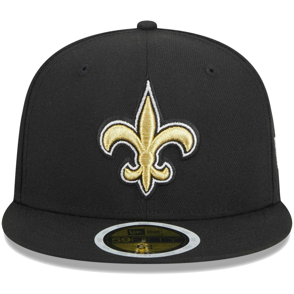 New Orleans Saints New Era Youth Main 59FIFTY Fitted Hat Black - NFL