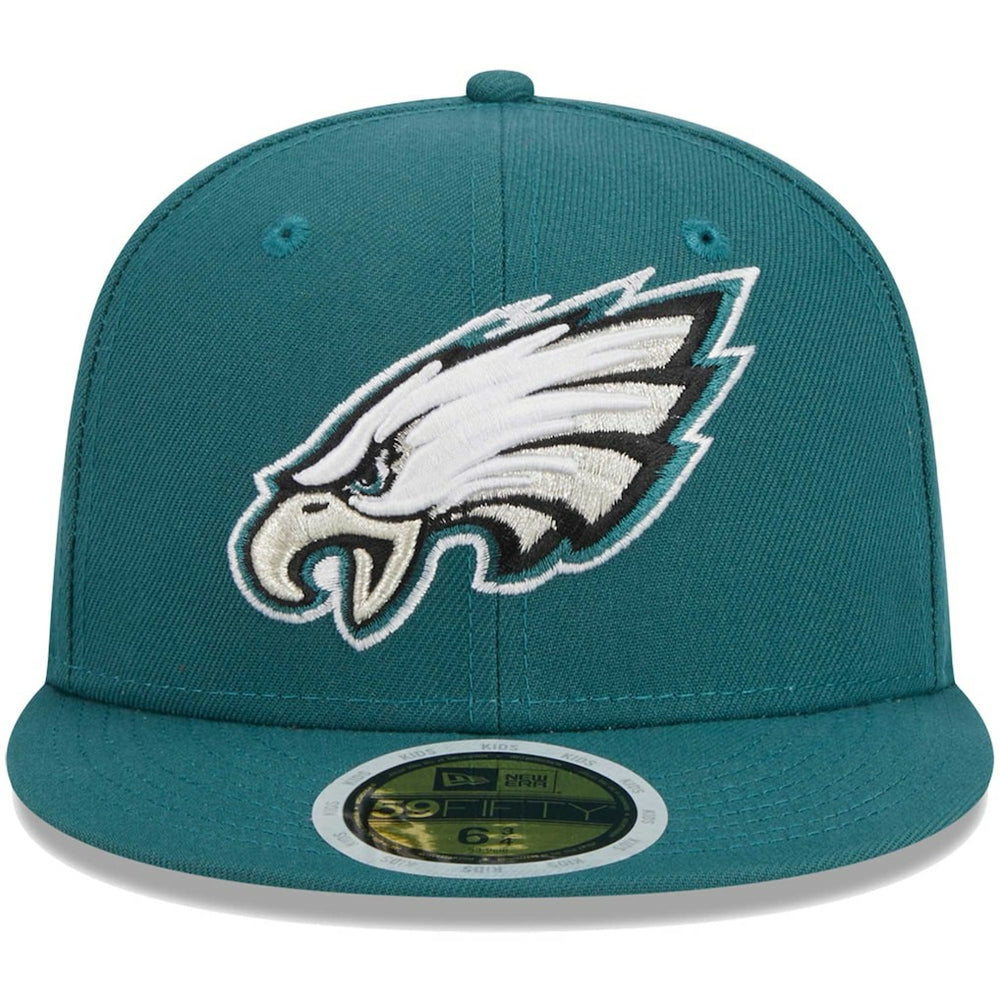 Philadelphia Eagles New Era Youth Main 59FIFTY Fitted Hat Midnight Green - NFL