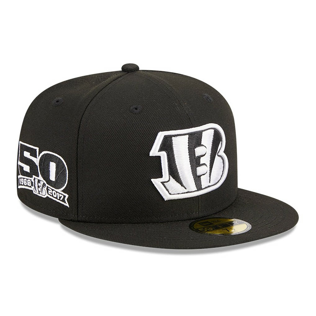 Cincinnati Bengals New Era Main Patch 59FIFTY Fitted Hat Black - NFL