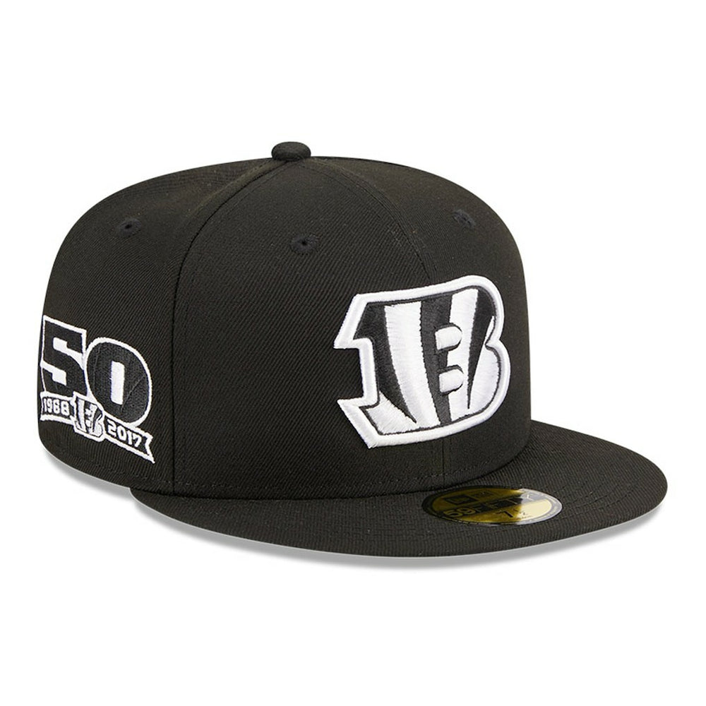 Cincinnati Bengals New Era Main Patch 59FIFTY Fitted Hat Black - NFL
