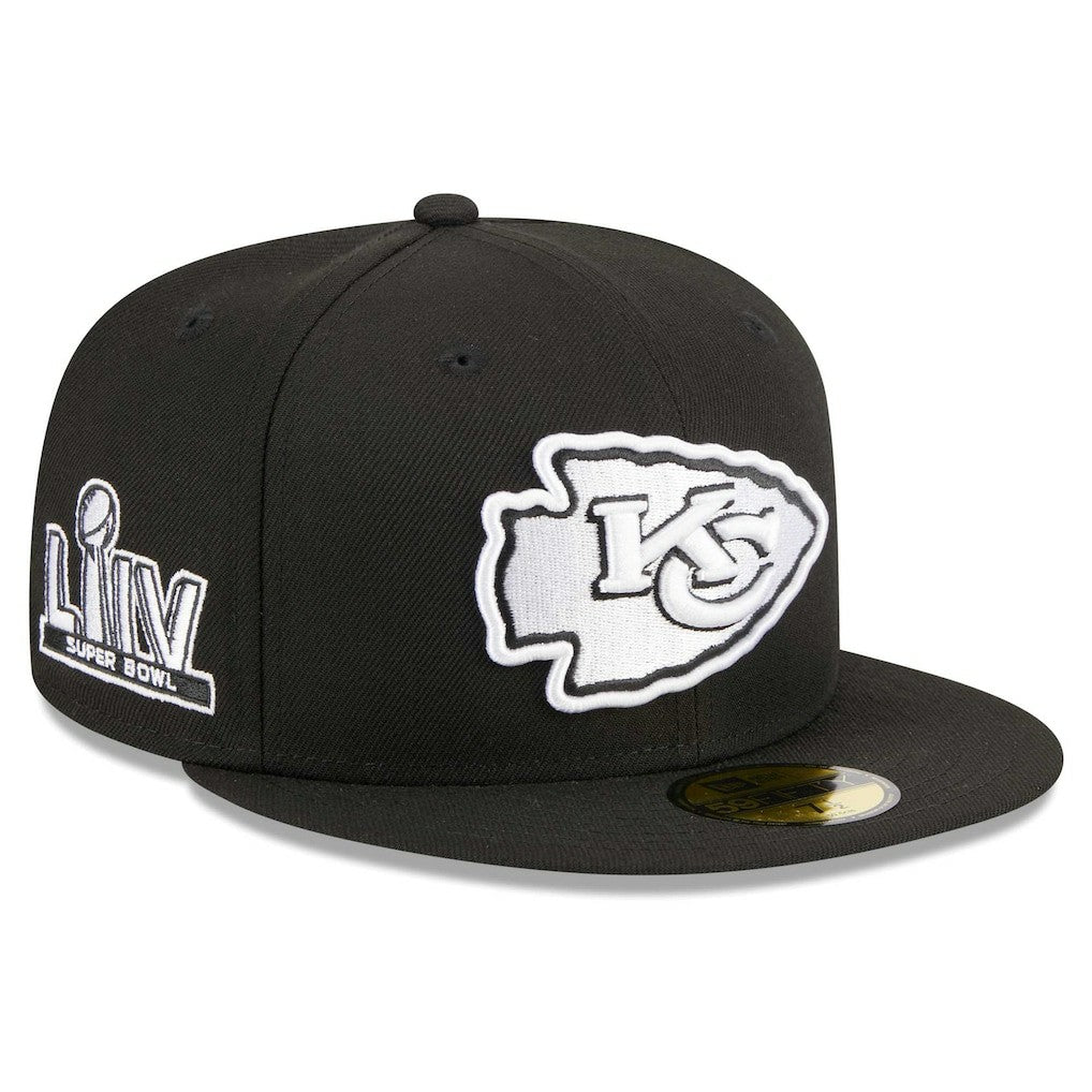 Kansas City Chiefs New Era Main Patch 59FIFTY Fitted Hat Black - NFL
