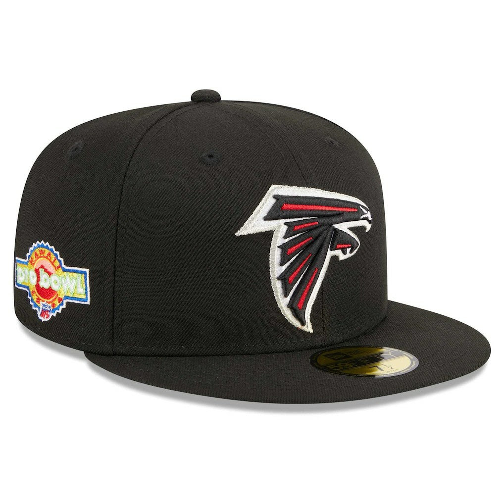 Atlanta Falcons New Era Main Patch 59FIFTY Fitted Hat Black - NFL