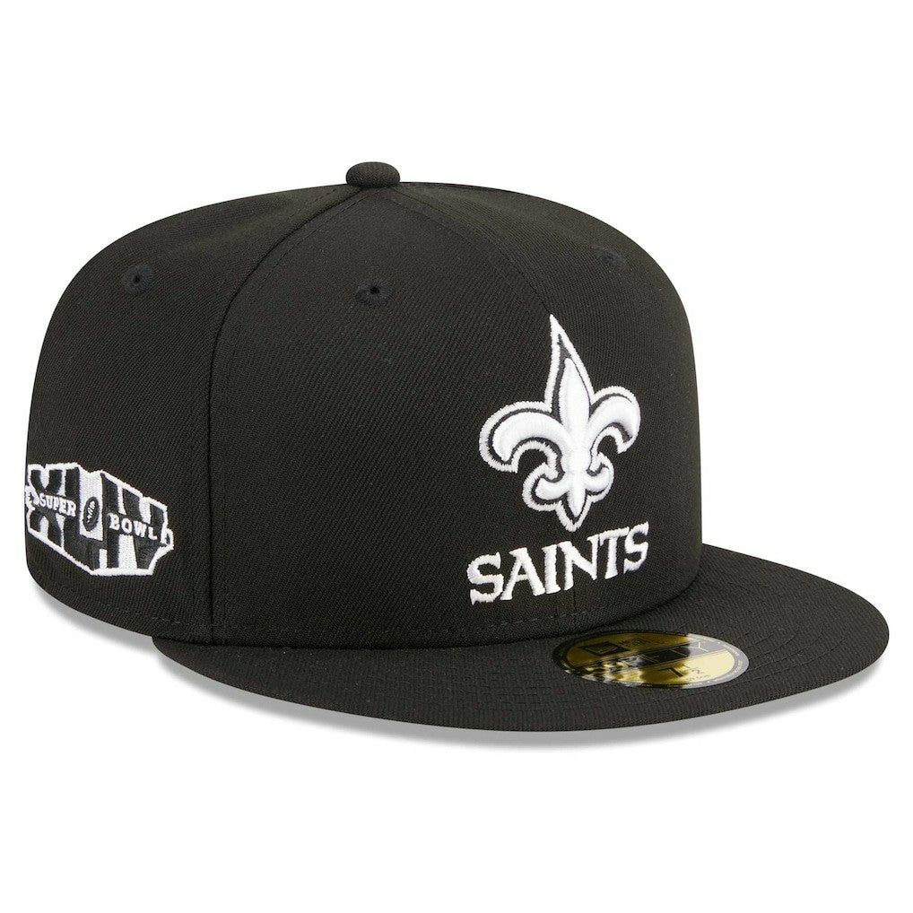 New Orleans Saints New Era Main Patch 59FIFTY Fitted Hat Black - NFL