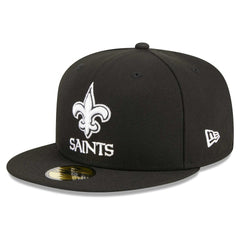 New Orleans Saints New Era Main Patch 59FIFTY Fitted Hat Black - NFL