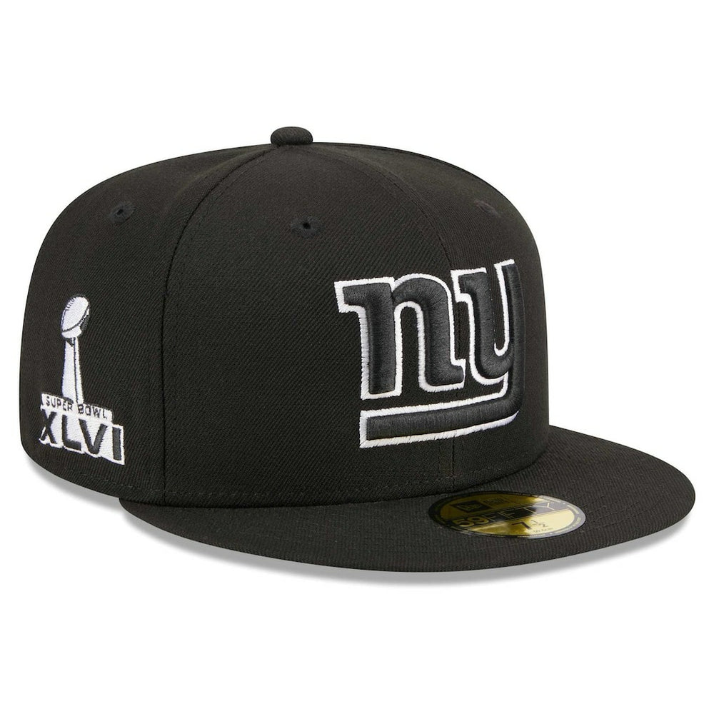 New York Giants New Era Main Patch 59FIFTY Fitted Hat Black - NFL
