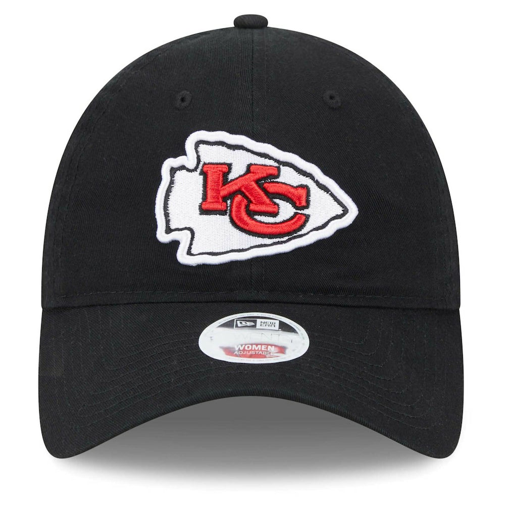 Kansas City Chiefs New Era Women's Main Core Classic 2.0 9TWENTY Adjustable Hat Black - NFL