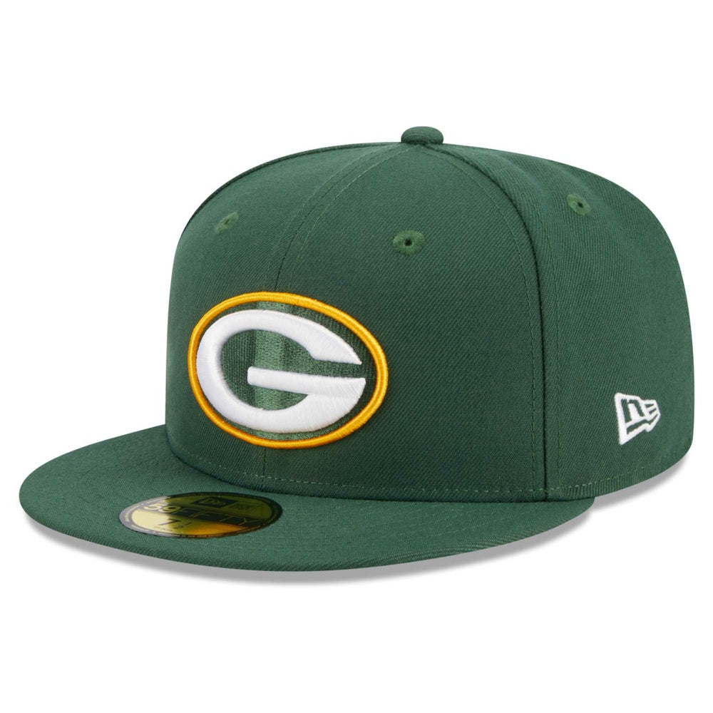 Green Bay Packers New Era Main Patch 59FIFTY Fitted Hat Green - NFL