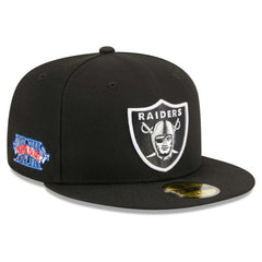 Las Vegas Raiders New Era Main Patch 59FIFTY Fitted Hat Black - NFL