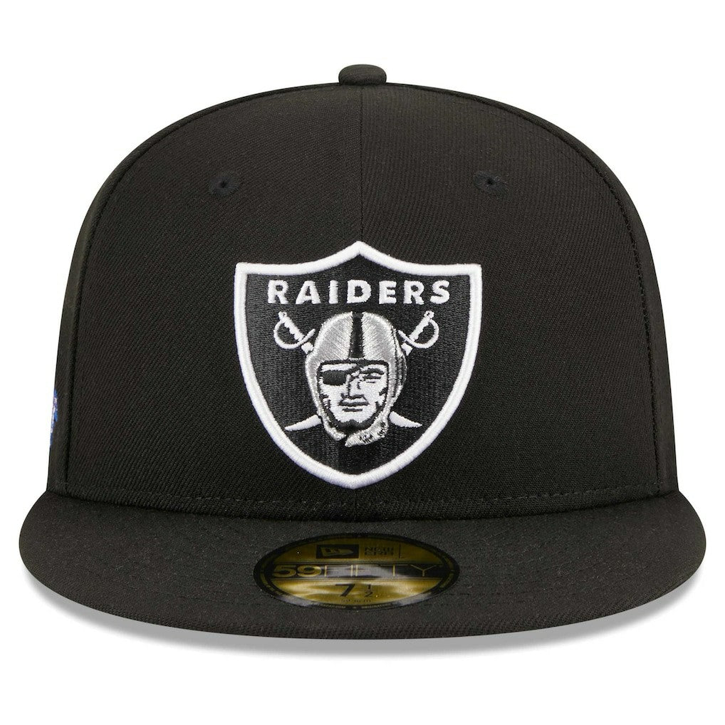 Las Vegas Raiders New Era Main Patch 59FIFTY Fitted Hat Black - NFL