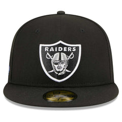 Las Vegas Raiders New Era Main Patch 59FIFTY Fitted Hat Black - NFL