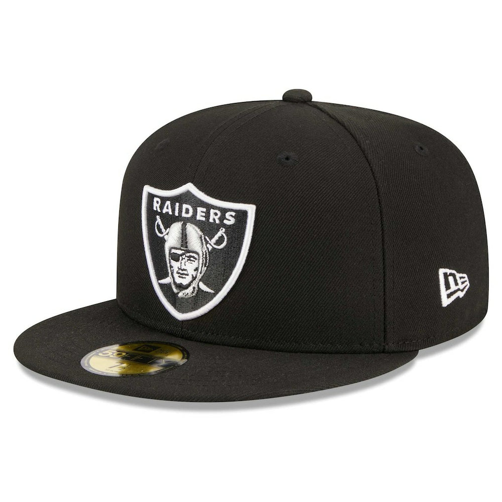 Las Vegas Raiders New Era Main Patch 59FIFTY Fitted Hat Black - NFL