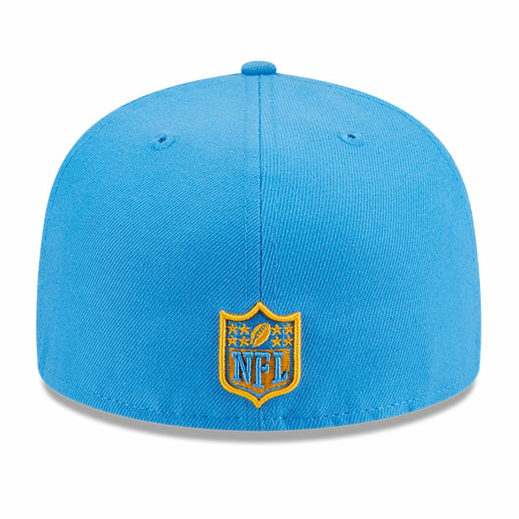 Los Angeles Chargers New Era Main Patch 59FIFTY Fitted Hat Powder Blue - NFL