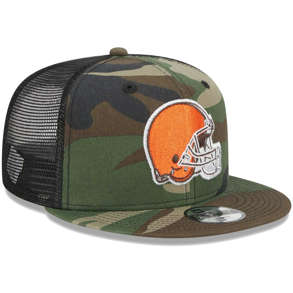 Cleveland Browns New Era Youth Main Trucker 9FIFTY Snapback Hat Camo - NFL