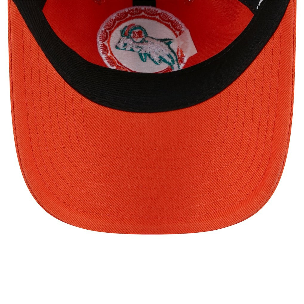 Miami Dolphins New Era Women's Throwback Main Core Classic 2.0 9TWENTY Adjustable Hat Orange - NFL