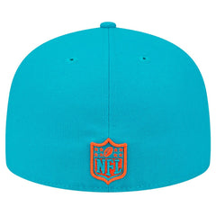 Miami Dolphins New Era Main Patch 59FIFTY Fitted Hat Aqua - NFL
