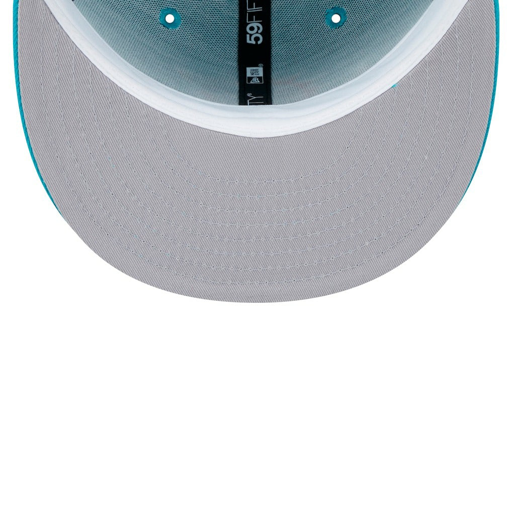 Miami Dolphins New Era Main Patch 59FIFTY Fitted Hat Aqua - NFL
