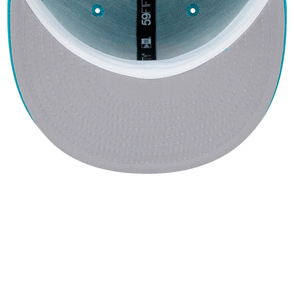 Miami Dolphins New Era Main Patch 59FIFTY Fitted Hat Aqua - NFL