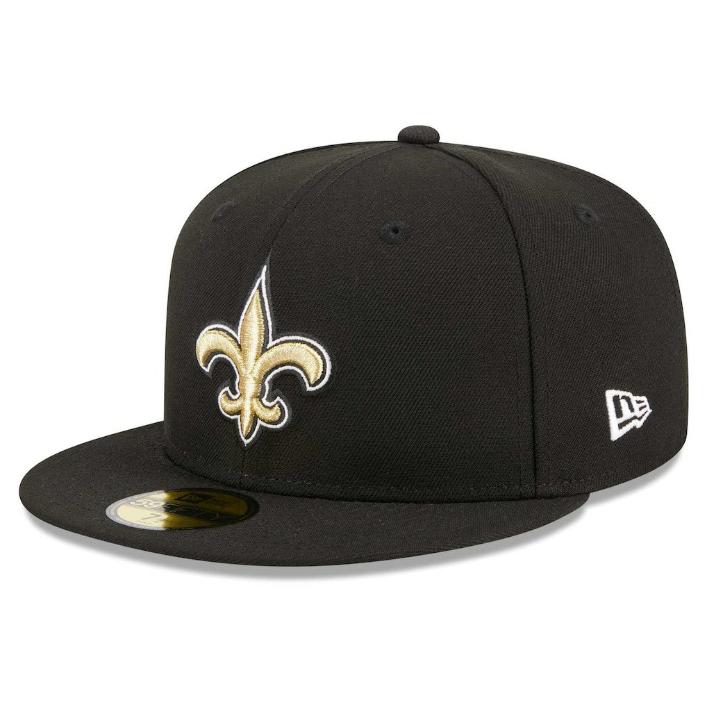 New Orleans Saints New Era Main Patch 59FIFTY Fitted Hat Black - NFL