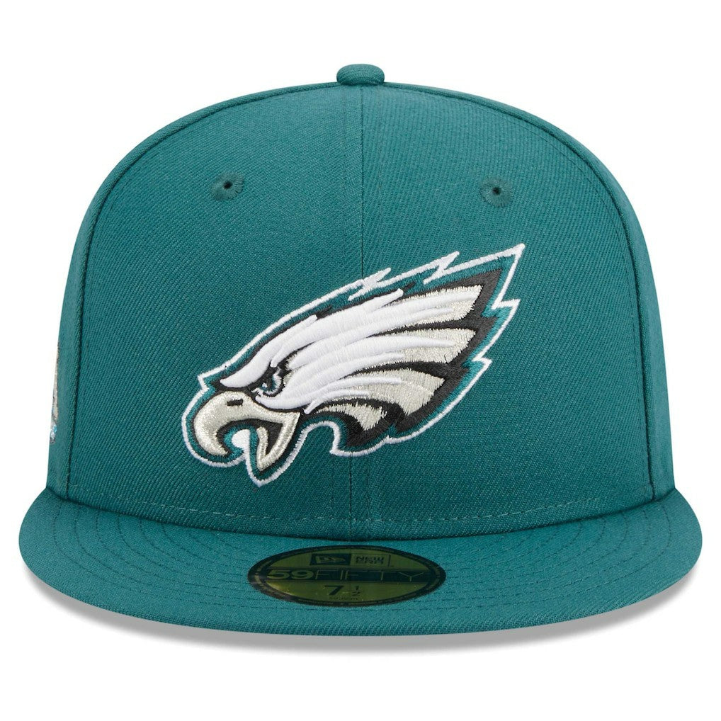 Philadelphia Eagles New Era Main Patch 59FIFTY Fitted Hat Midnight Green - NFL