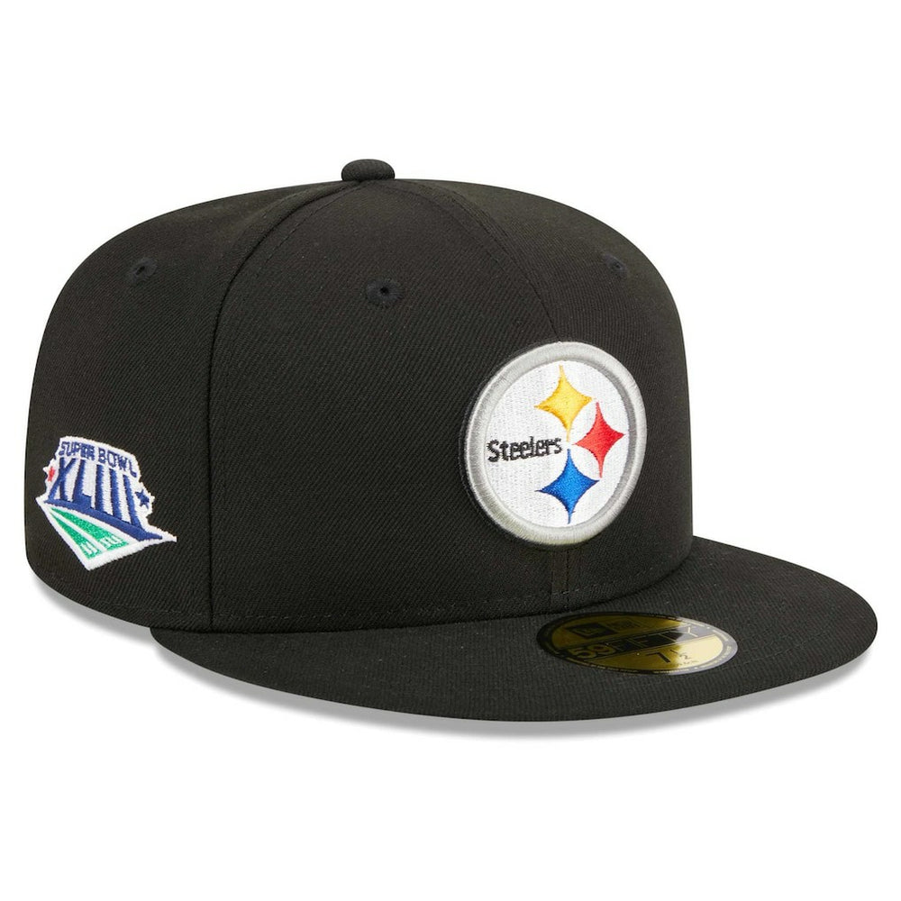 Pittsburgh Steelers New Era Main Patch 59FIFTY Fitted Hat Black - NFL