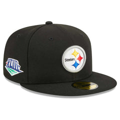 Pittsburgh Steelers New Era Main Patch 59FIFTY Fitted Hat Black - NFL