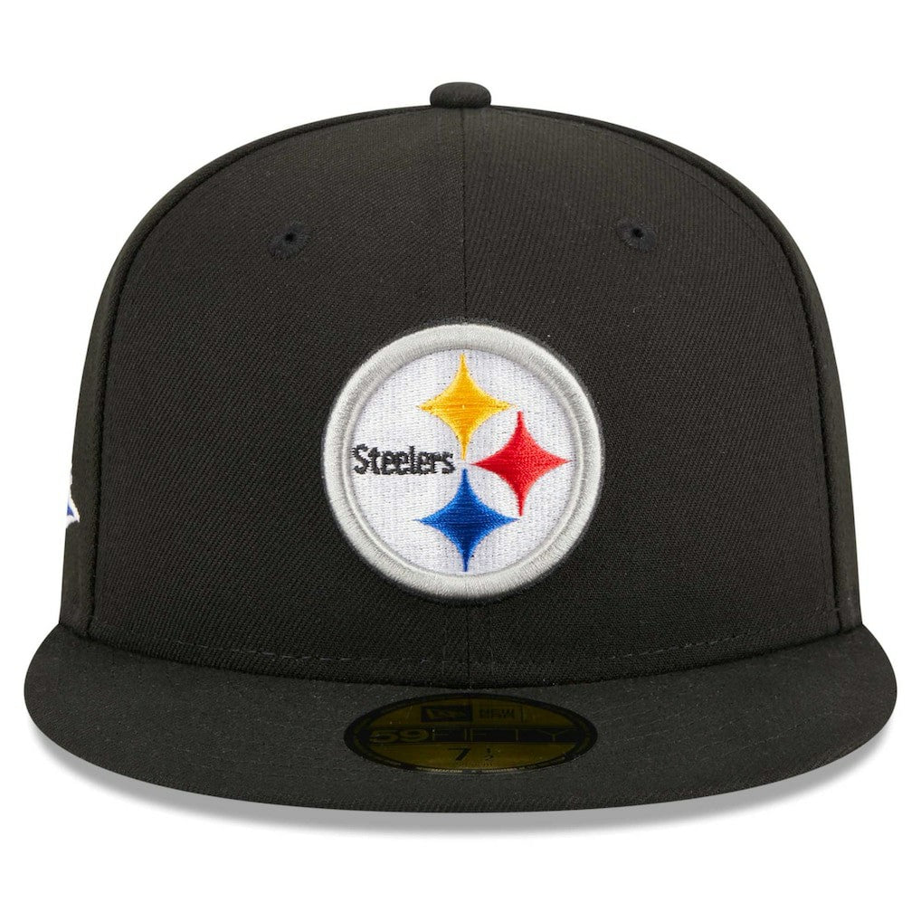 Pittsburgh Steelers New Era Main Patch 59FIFTY Fitted Hat Black - NFL