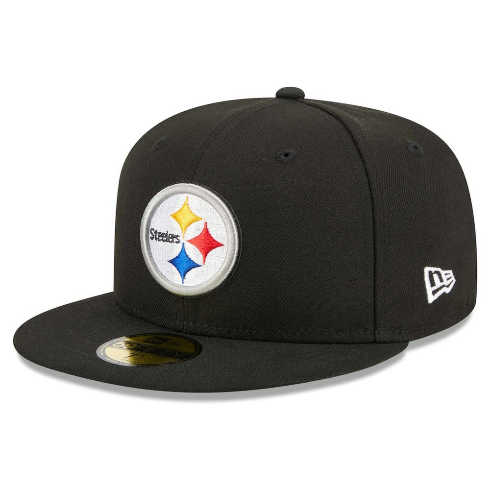 Pittsburgh Steelers New Era Main Patch 59FIFTY Fitted Hat Black - NFL