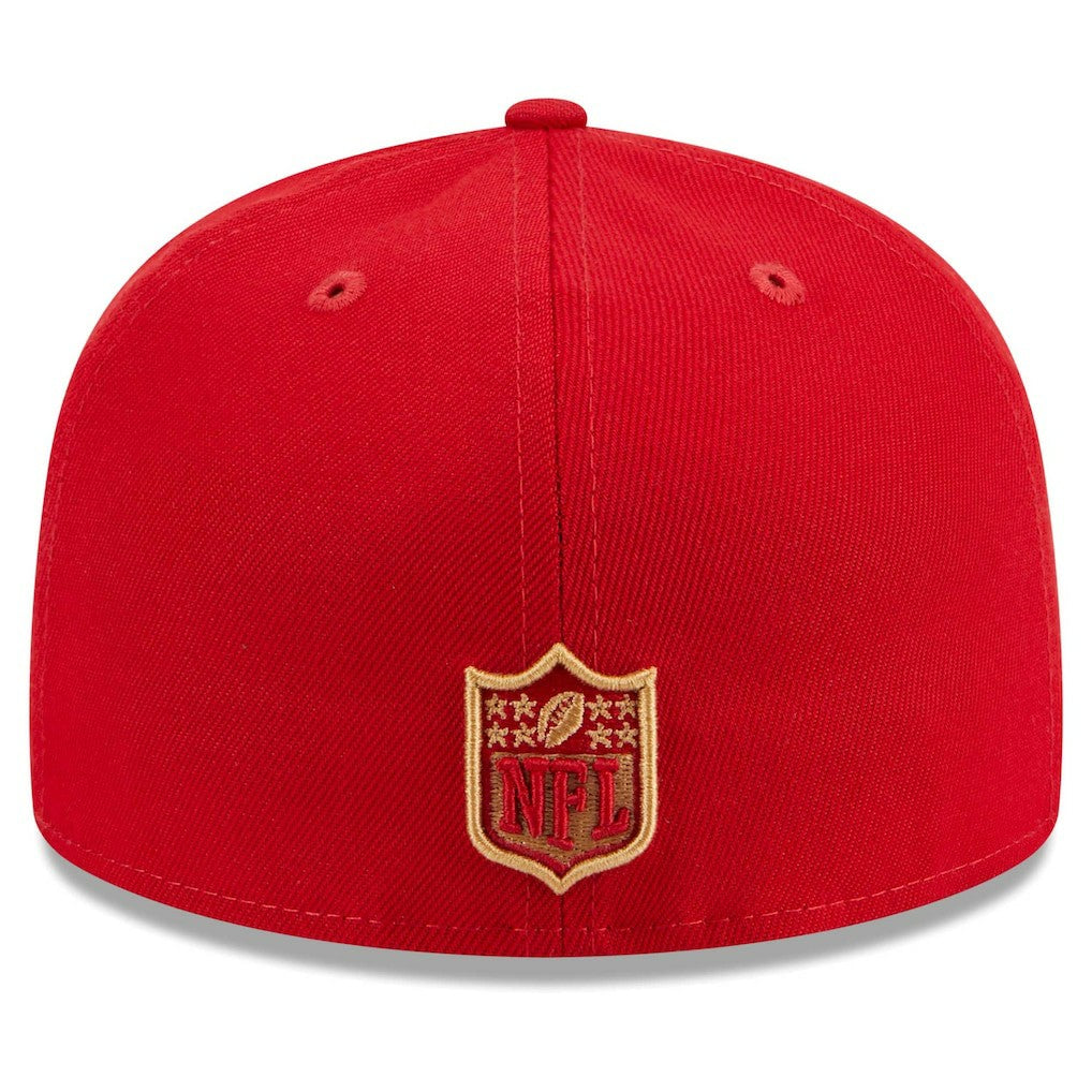 San Francisco 49ers New Era Main Patch 59FIFTY Fitted Hat Scarlet - NFL