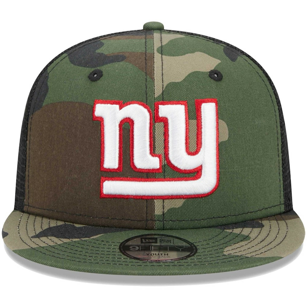 New York Giants New Era Youth Main Trucker 9FIFTY Snapback Hat Camo - NFL