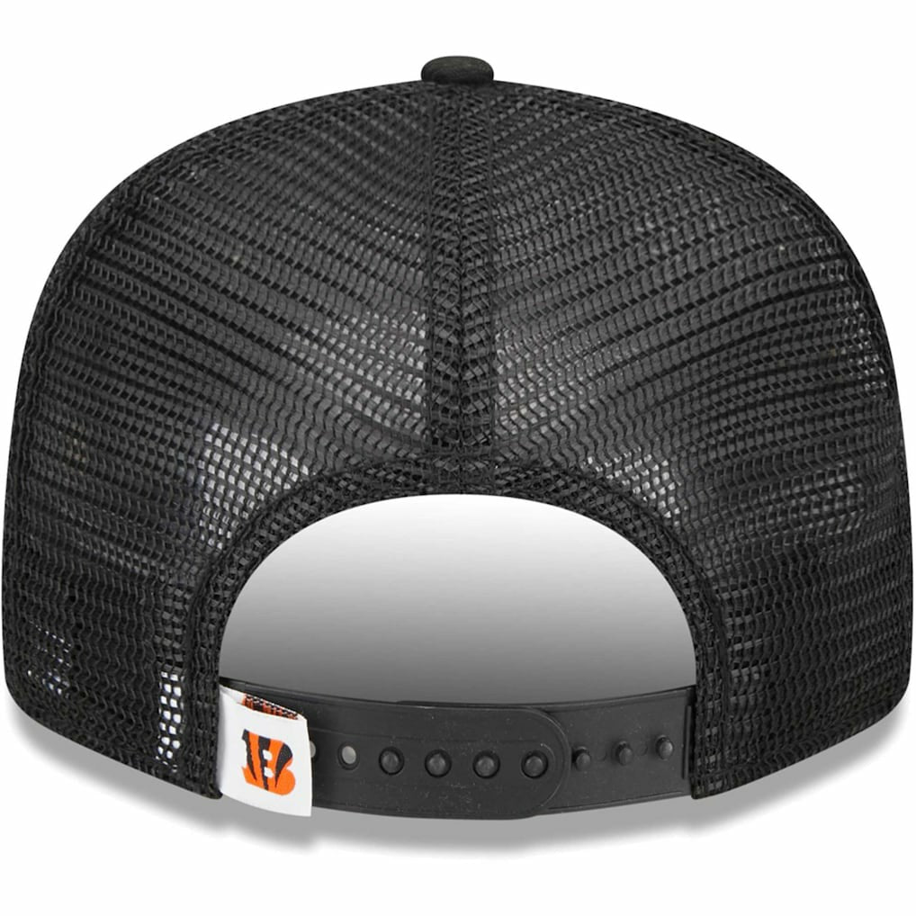 Cincinnati Bengals New Era Youth Main Trucker 9FIFTY Snapback Hat Black - NFL