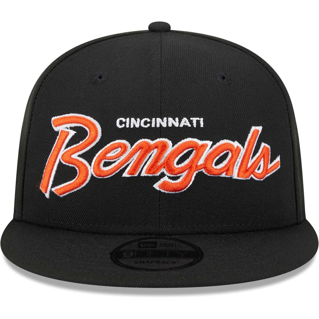 Cincinnati Bengals New Era Main Script 9FIFTY Snapback Hat Black - NFL