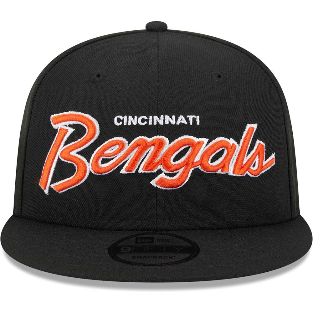 Cincinnati Bengals New Era Main Script 9FIFTY Snapback Hat Black - NFL