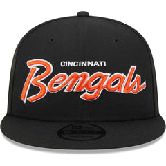 Cincinnati Bengals New Era Main Script 9FIFTY Snapback Hat Black - NFL