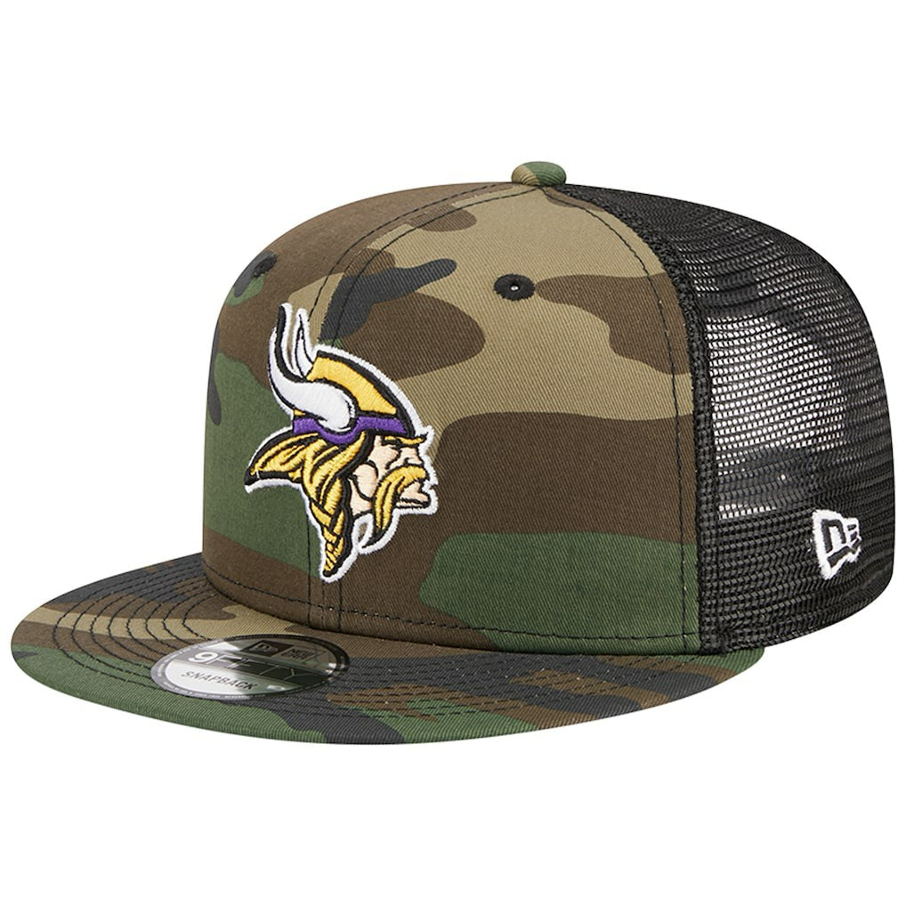 Minnesota Vikings New Era Main Trucker 9FIFTY Snapback Hat Camo - NFL