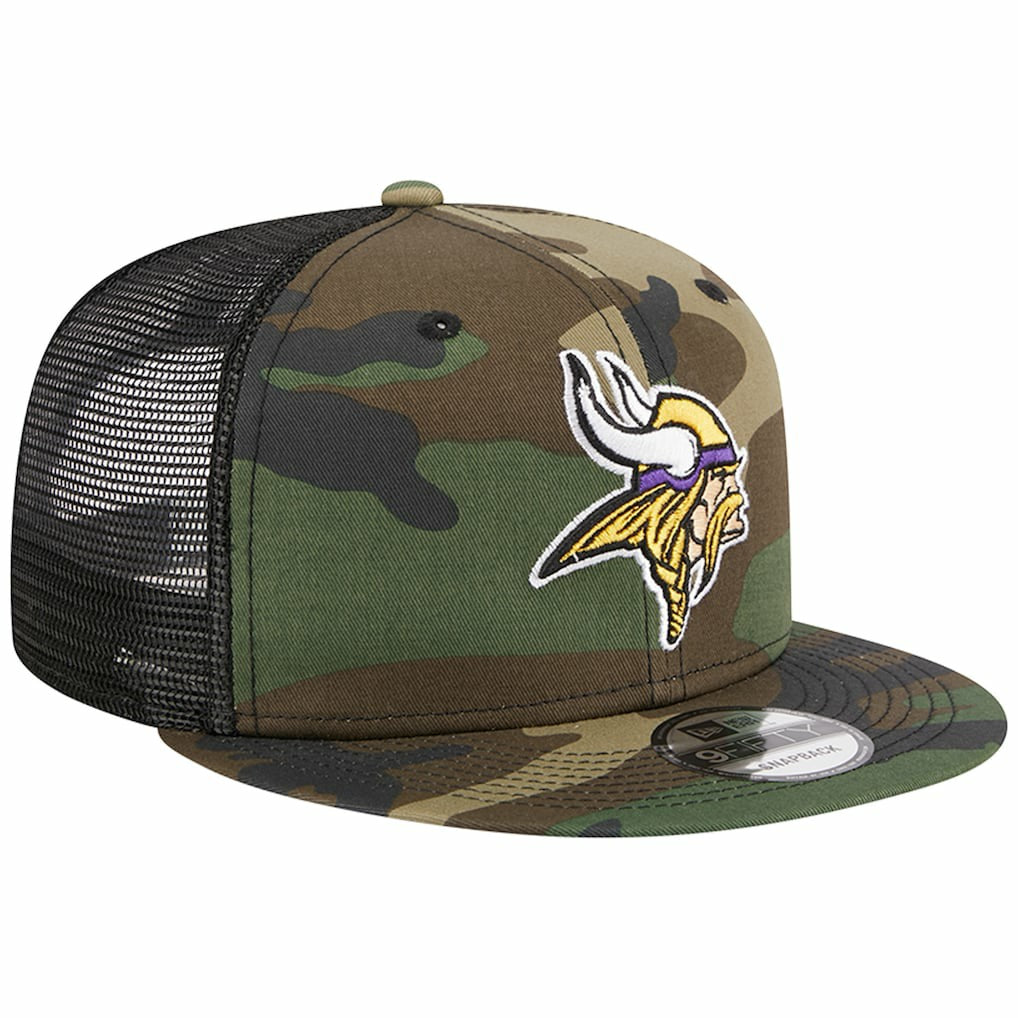 Minnesota Vikings New Era Main Trucker 9FIFTY Snapback Hat Camo - NFL