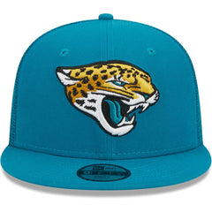 Jacksonville Jaguars New Era Youth Main Trucker 9FIFTY Snapback Hat Teal - NFL