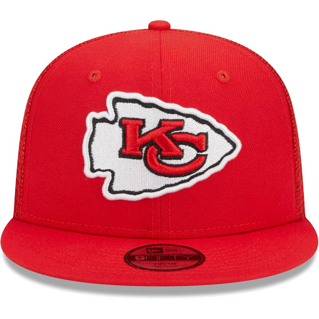 Kansas City Chiefs New Era Youth Main Trucker 9FIFTY Snapback Hat Red - NFL