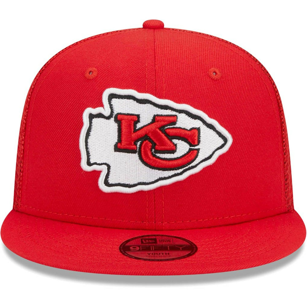 Kansas City Chiefs New Era Youth Main Trucker 9FIFTY Snapback Hat Red - NFL