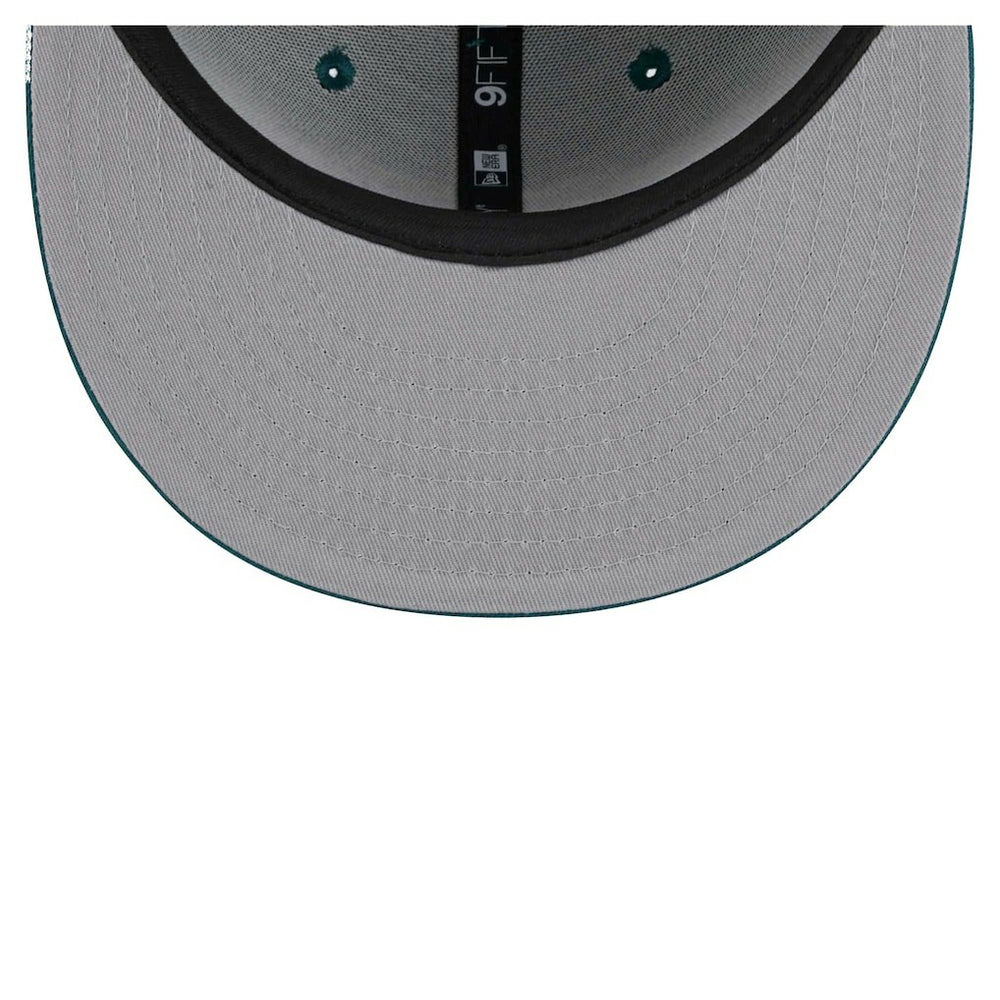 Philadelphia Eagles New Era Main Script 9FIFTY Snapback Hat Midnight Green - NFL