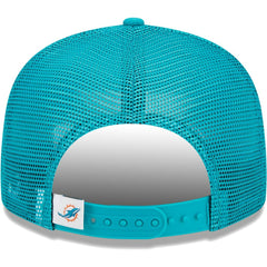 Miami Dolphins New Era Youth Main Trucker 9FIFTY Snapback Hat Aqua - NFL
