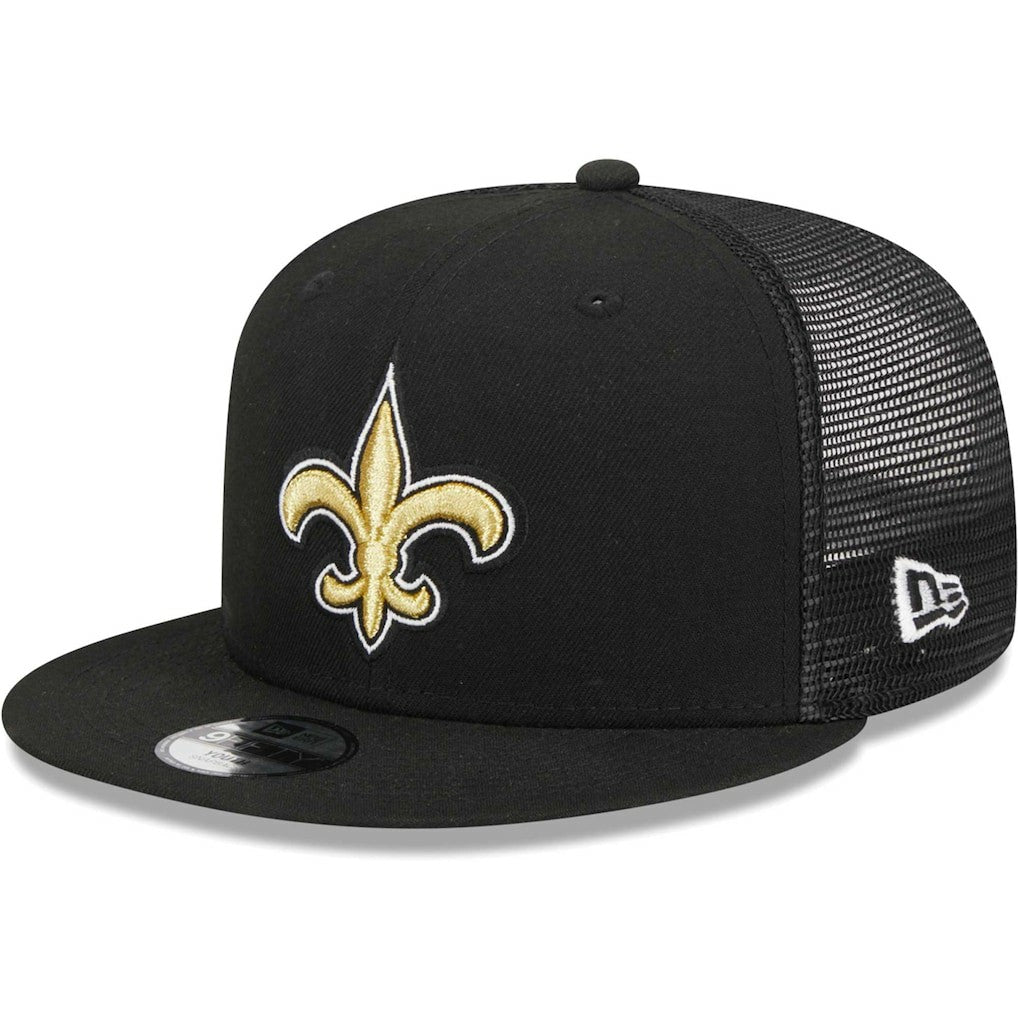New Orleans Saints New Era Youth Main Trucker 9FIFTY Snapback Hat Black - NFL