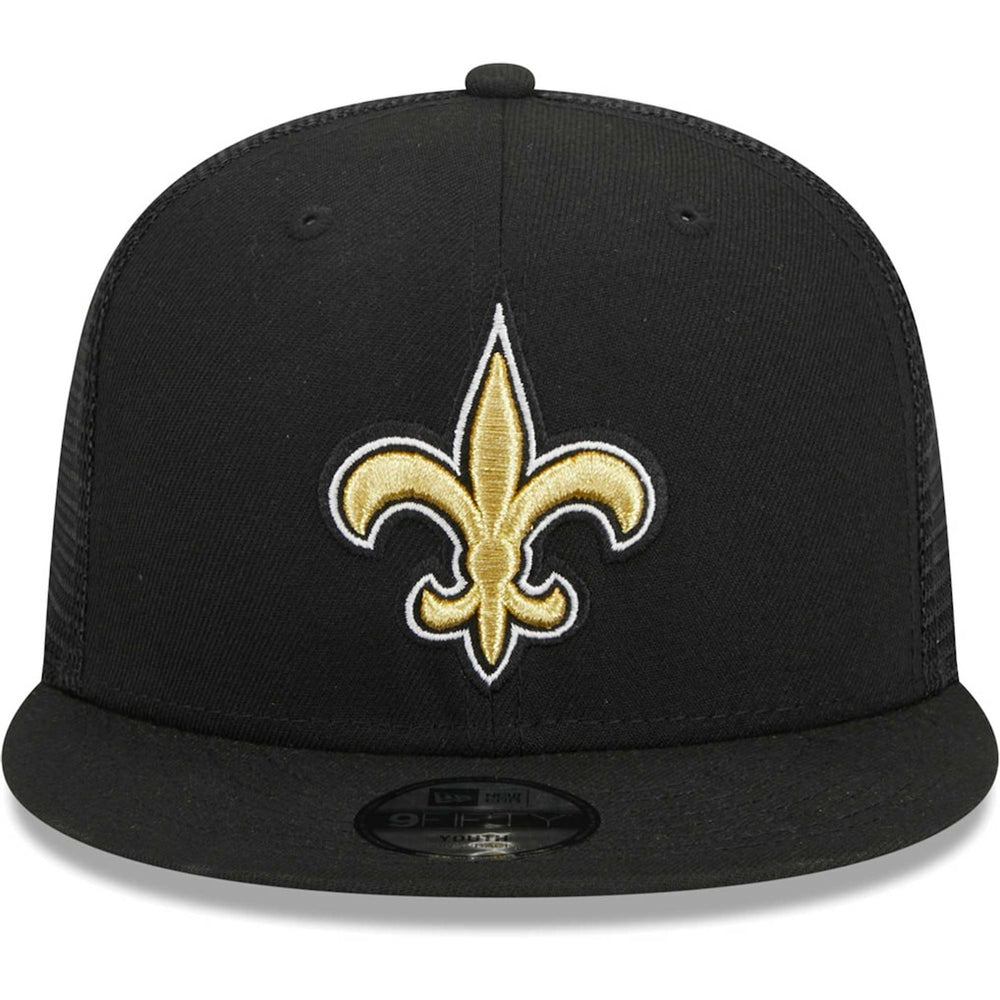 New Orleans Saints New Era Youth Main Trucker 9FIFTY Snapback Hat Black - NFL