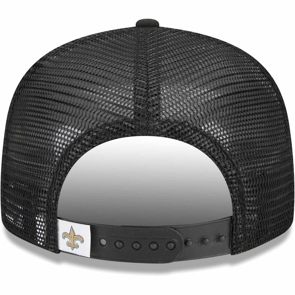 New Orleans Saints New Era Youth Main Trucker 9FIFTY Snapback Hat Black - NFL