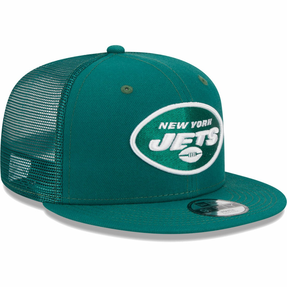 New York Jets New Era Youth Main Trucker 9FIFTY Snapback Hat Green - NFL