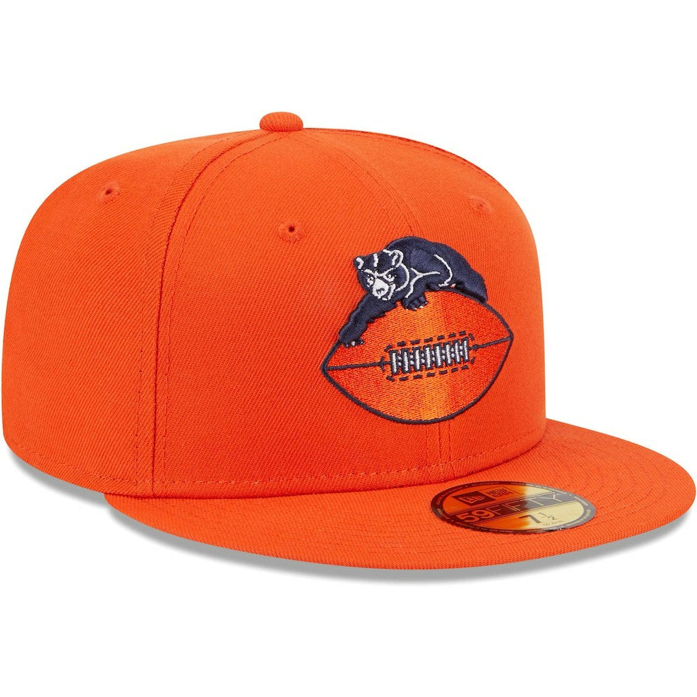 Chicago Bears New Era Throwback Main 59FIFTY Fitted Hat Orange - NFL