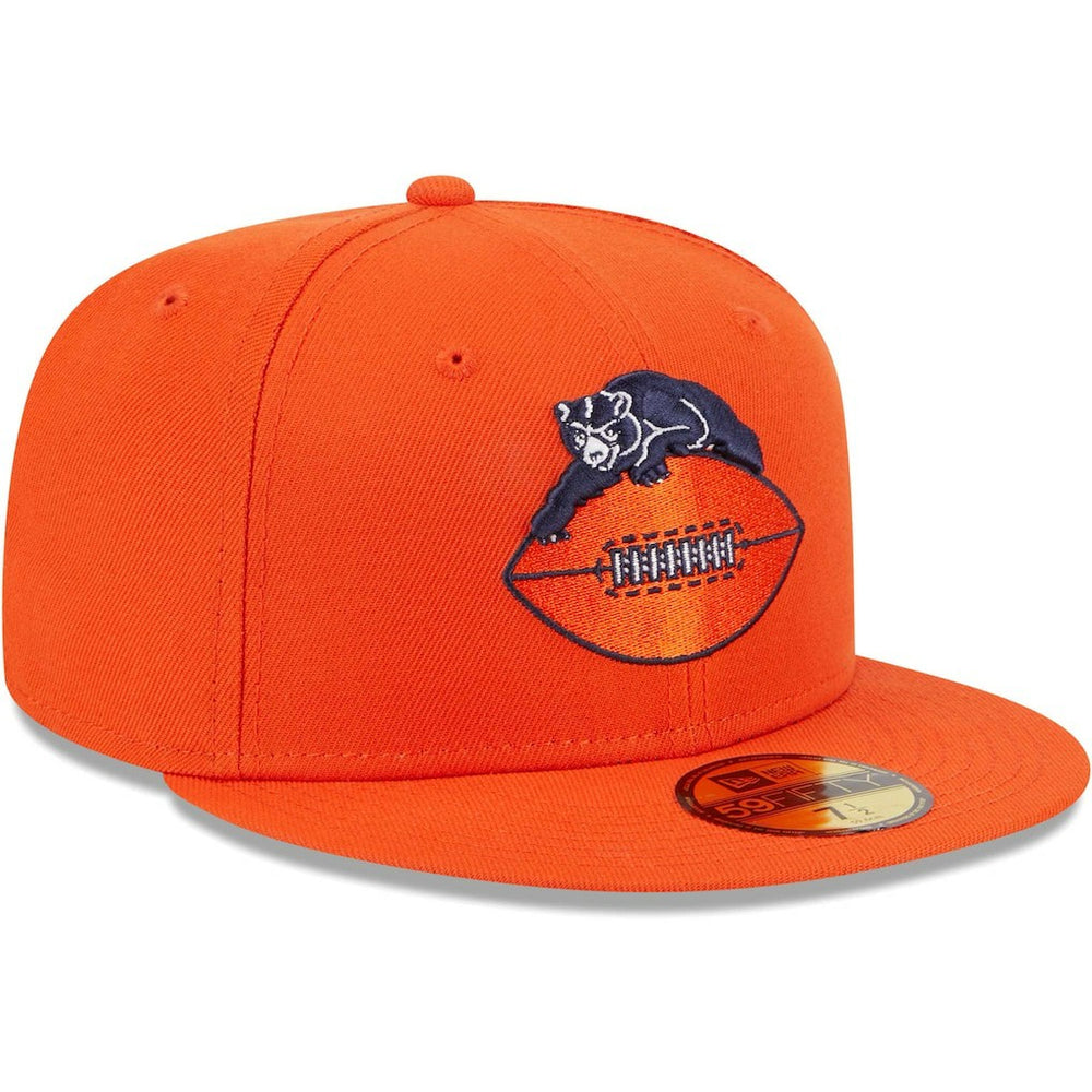 Chicago Bears New Era Throwback Main 59FIFTY Fitted Hat Orange - NFL