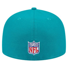 Miami Dolphins New Era Throwback Main 59FIFTY Fitted Hat Aqua - NFL